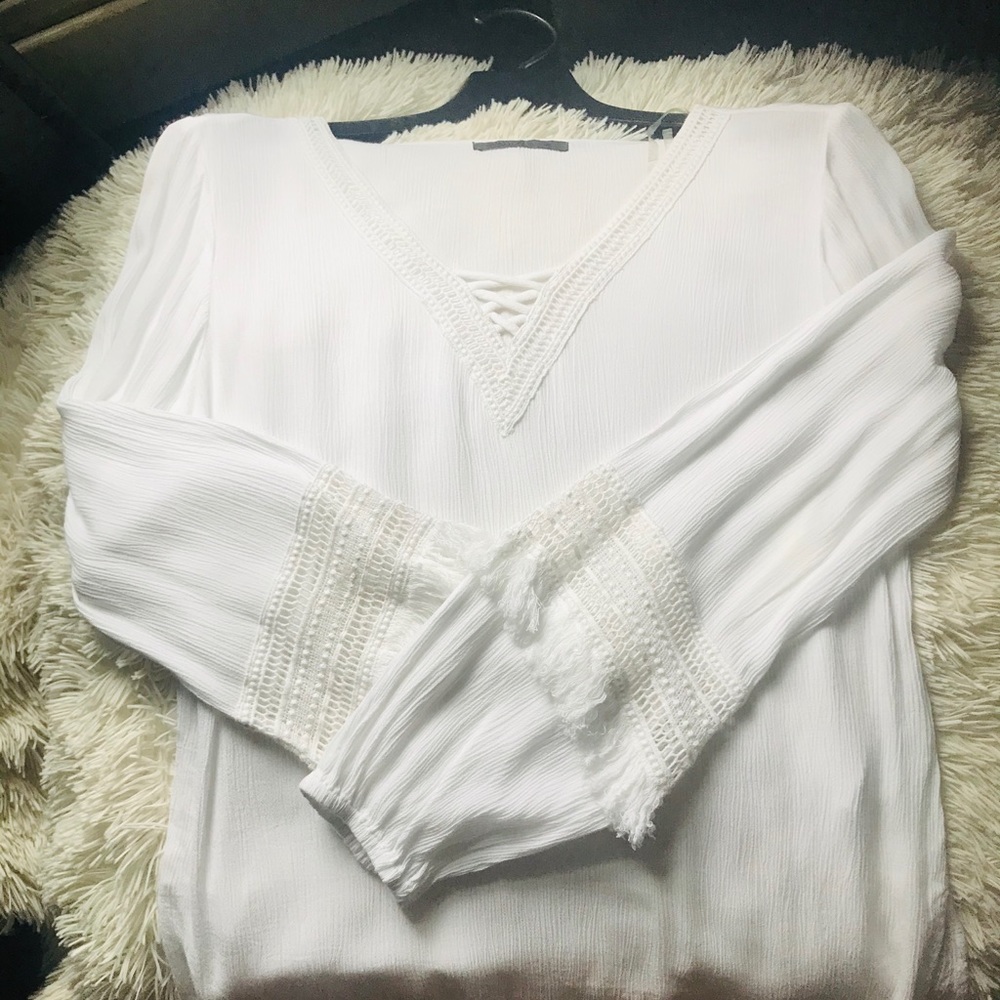 White top blouse Gipsy style